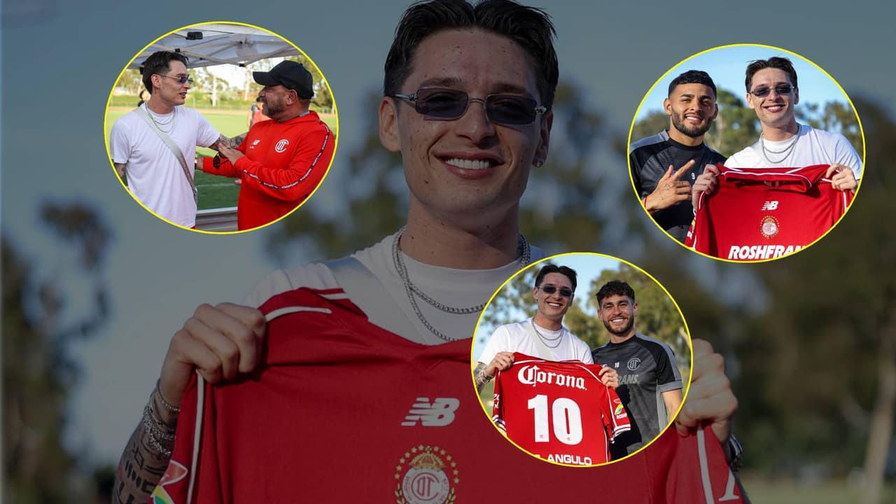 Peso Pluma visita a Toluca previo al Campeón de Campeones ante Cruz Azul