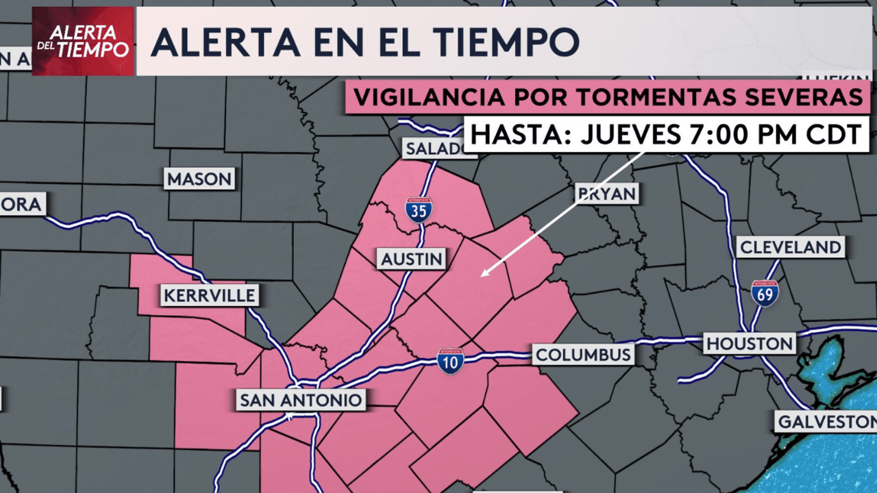 Se activa una vigilancia por tormentas severas en San Antonio y el centro de Texas