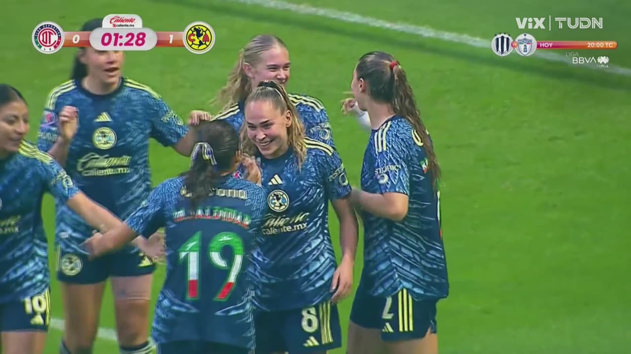 ¡Gol de América! Un minuto le bastó a Irene para abrir el marcador en el infierno