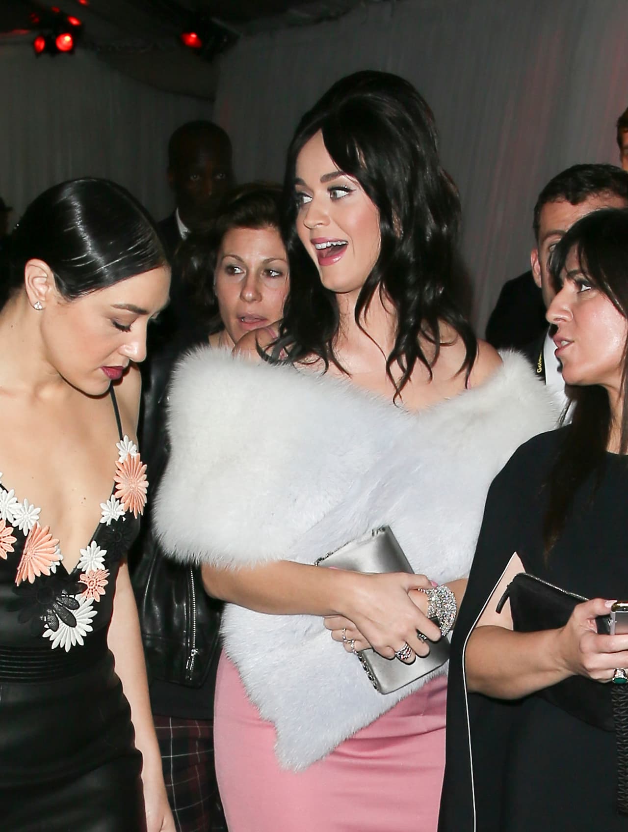 La cantante no paró de sonreír.