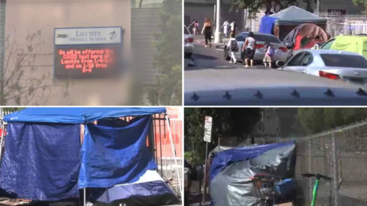 Gente desnuda, drogas y muertes: denuncian caos por campamento de indigentes cerca de una escuela en Los Ángeles