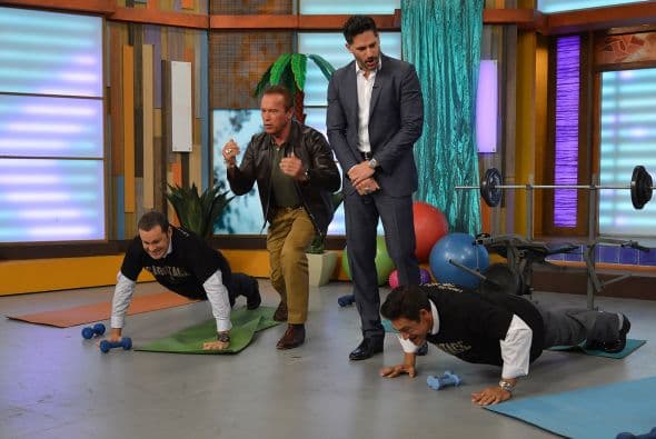 Arnold Schwarzenegger y Joe Manganiello en Despierta