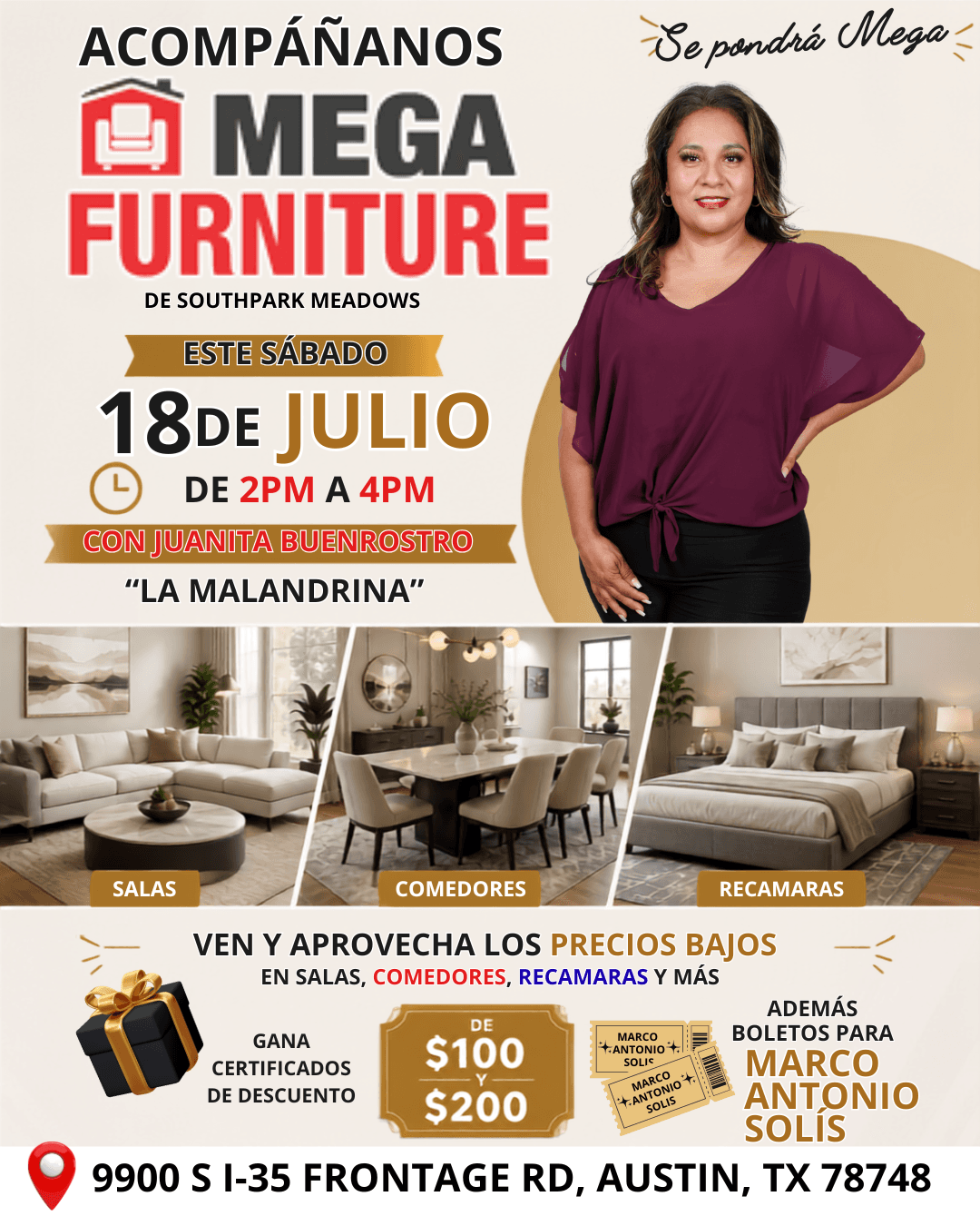 🛋️✨ ¡ESTE SÁBADO NOS VEMOS EN MEGA FURNITURE! ✨🏡