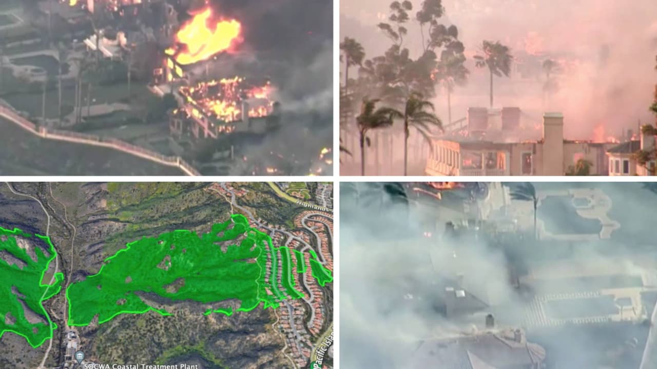 Incendio Coastal: 220 acres quemados, evacuaciones obligatorias y más de 20 mansiones reducidas a cenizas en el sur de California