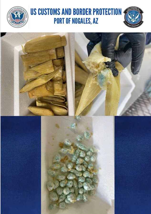 Uno de los más famosos fue intentar cruzar píldoras de fentanilo dentro de tamales, pero no funcionó.