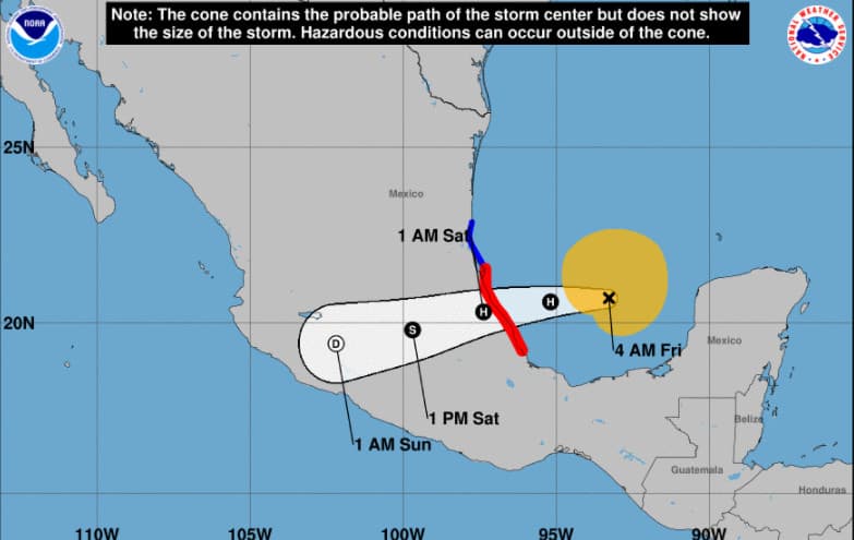 Grace se dirige a la costa continental de México, donde podría llegar nuevamente como huracán