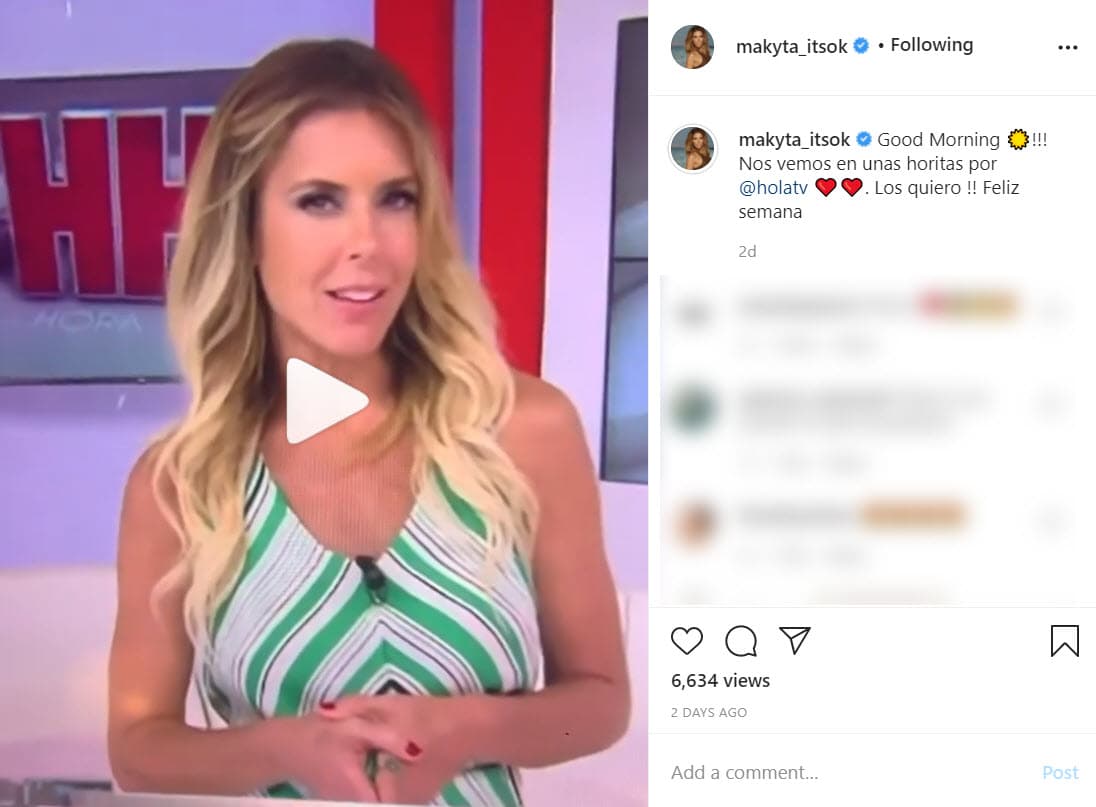 Mientras que 
<b><a href="https://www.univision.com/famosos/juan-soler-ya-no-quiere-hablar-de-su-vida-privada-ni-de-maki-y-tiene-una-fuerte-razon-fotos">Maki</a></b> es una de las presentadoras del canal ¡Hola! TV.
<br>