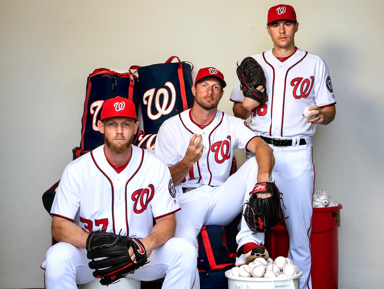 Los Nationals tienen a tres pitchers con más de 200 strikeouts