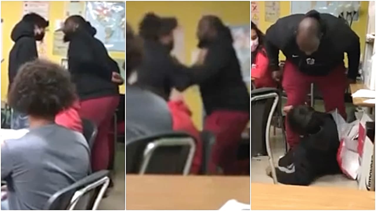 Despiden a maestro negro que fue grabado azotando contra el suelo a un estudiante que le hizo un insulto racial