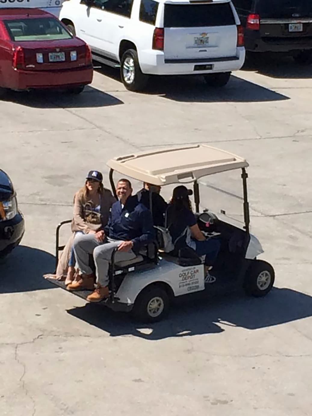 La pareja volvió a aparecer, esta vez en el estadio de los Yankees en Nueva York.
