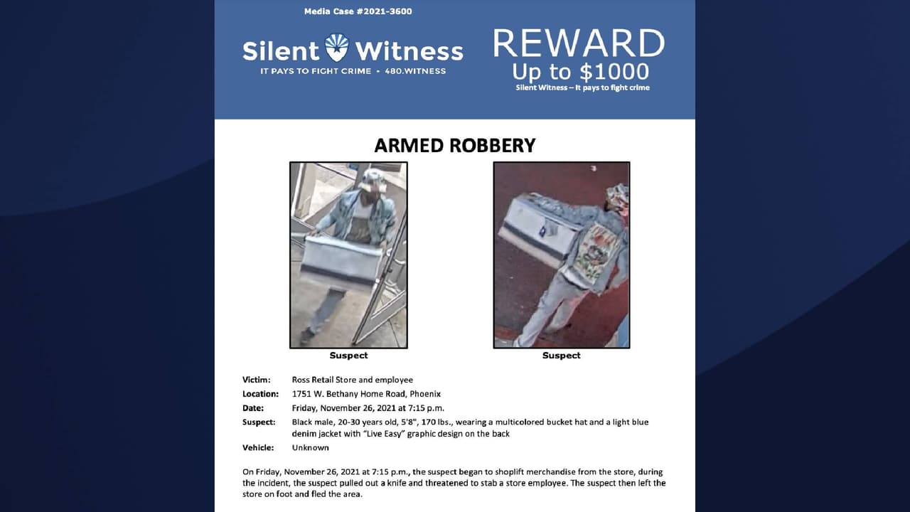 Según reportes, el sujeto comenzó a robar mercancía de la tienda. “Durante el incidente, el sospechoso sacó un cuchillo y amenazó con apuñalar a un empleado de la tienda”, se lee en 
<a href="https://silentwitness.org/wp-content/uploads/2021/12/2021-3600-FLYER.pdf" target="_blank">comunicado del programa Testigo Silencioso</a>.