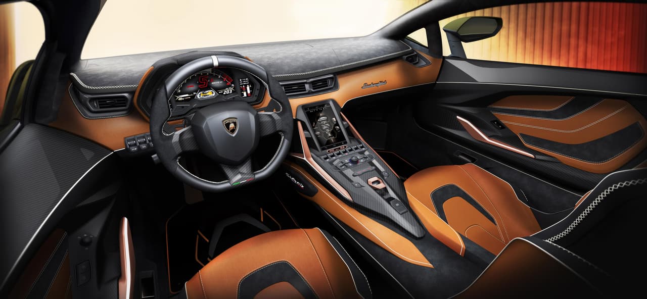 El interior del Sián refleja la intensión de Lamborghini por ofrecer más tecnología de punta.