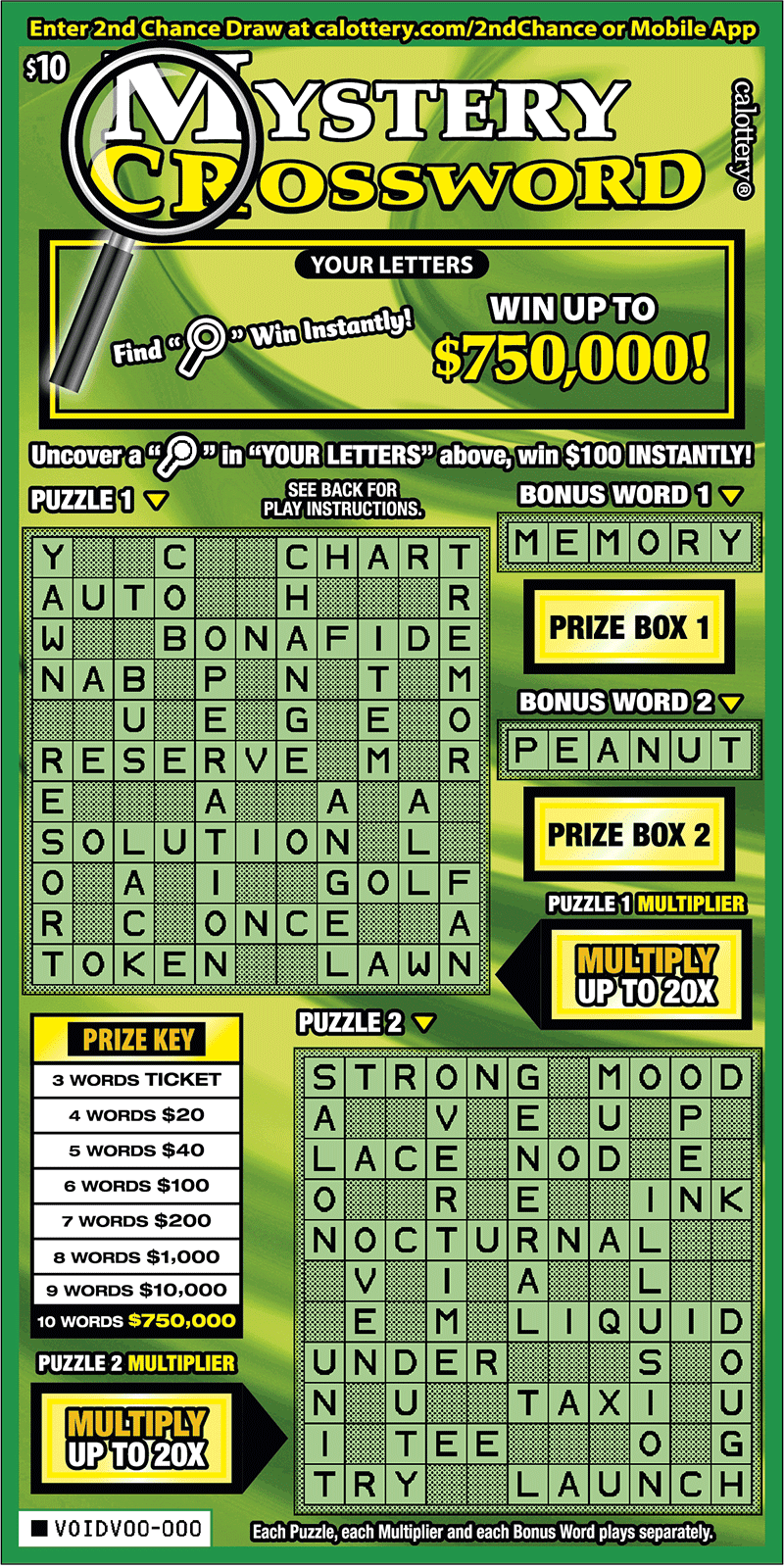 Estas son las probabilidades de ganar con un raspadito de $10 en California