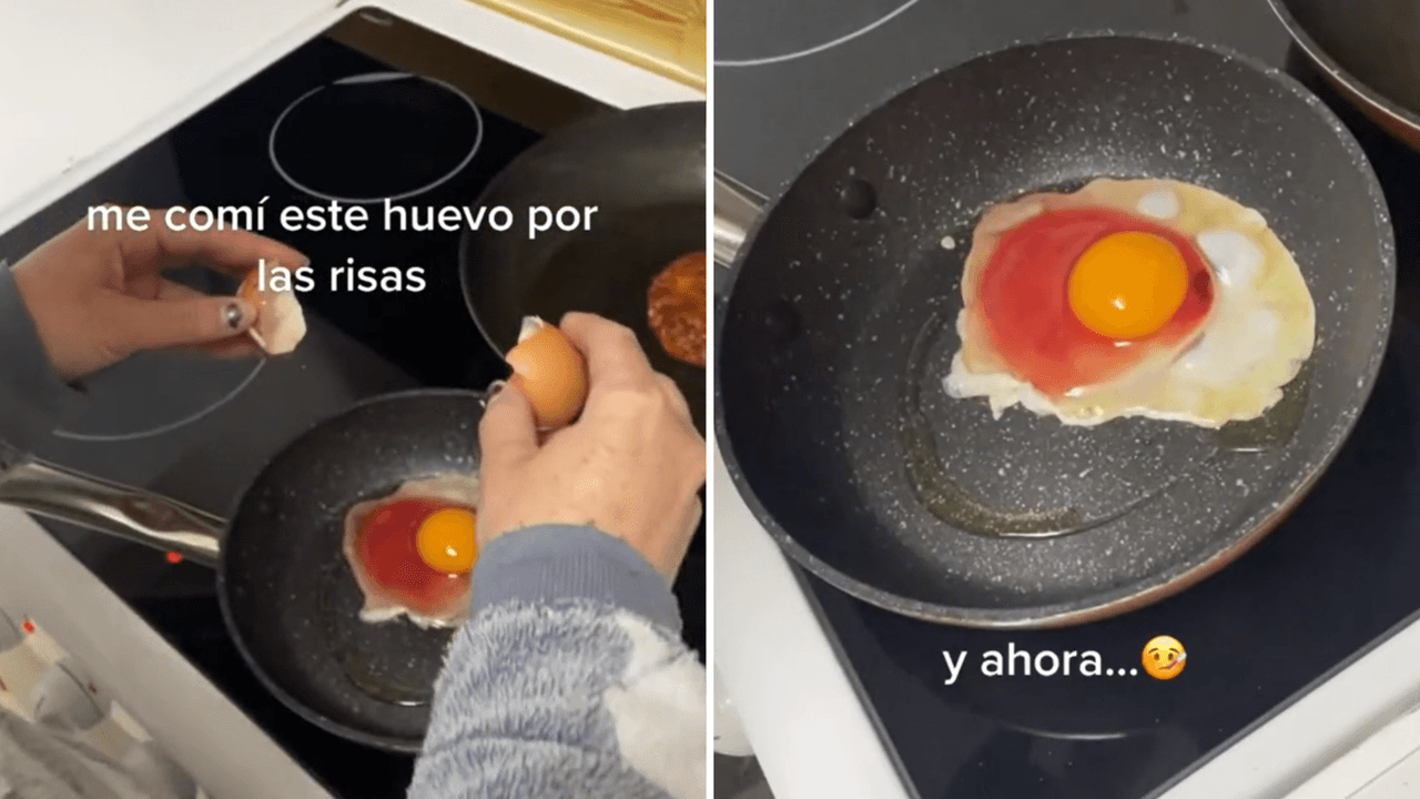 Internauta comió un huevo con la clara roja y terminó hospitalizado