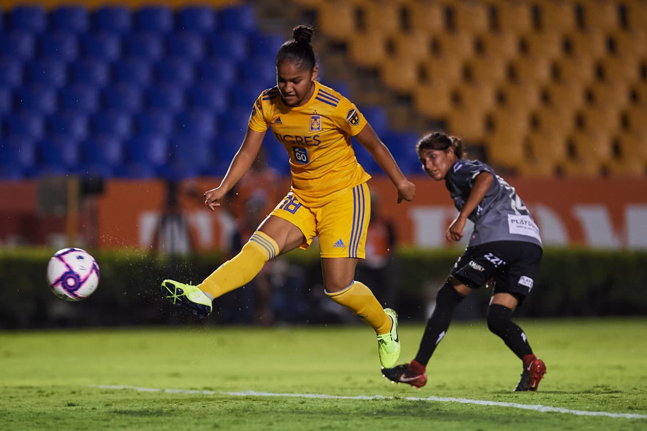 Lizbeth Ovalle, Belén Dde Jesús Cruz, Natalia Gómez Junco y María Fernanda Elizondo hicieron los goles en el triunfo de Tigres.