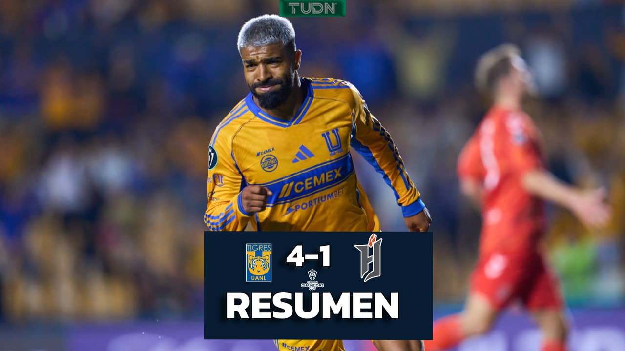 Resumen | ¡Tigres golea y avanza! Golazos y doblete del Búfalo para seguir vivos en Champions Cup