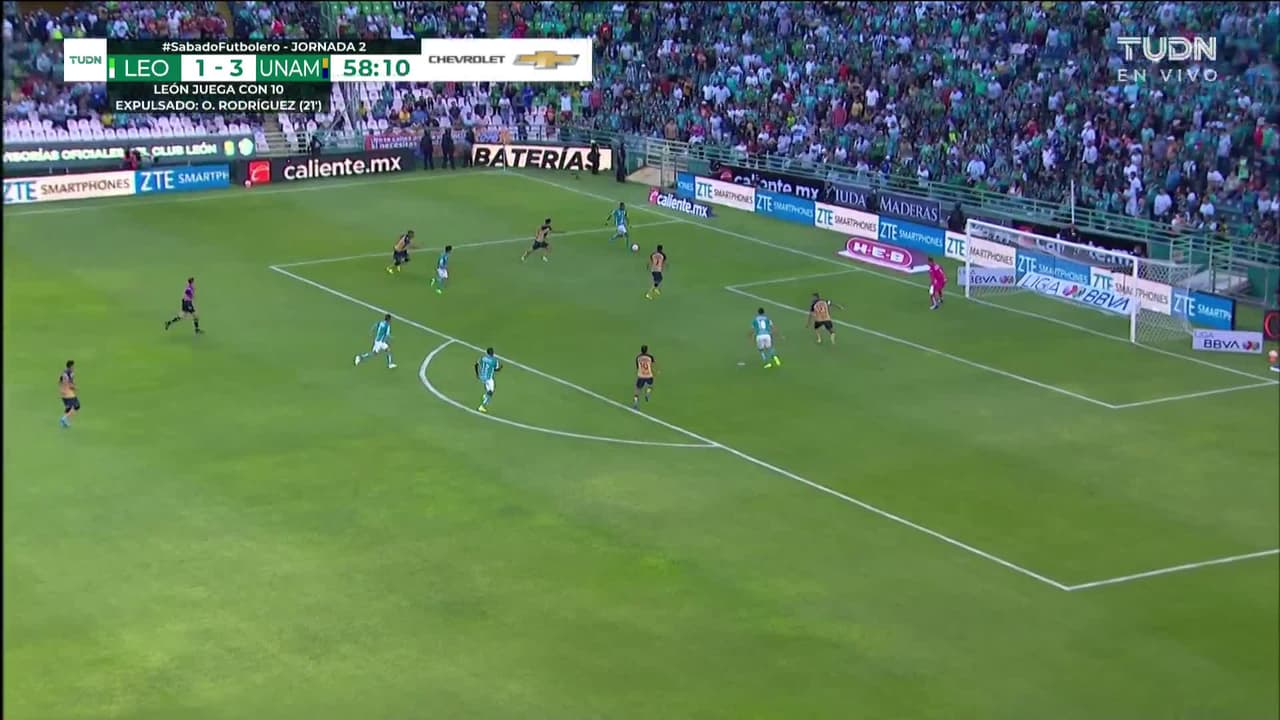 ¡GOL!  anota para León. Joel Campbell