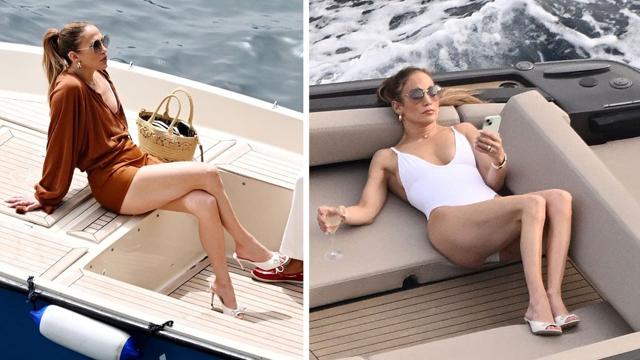 JLo durante su viaje a Italia.
