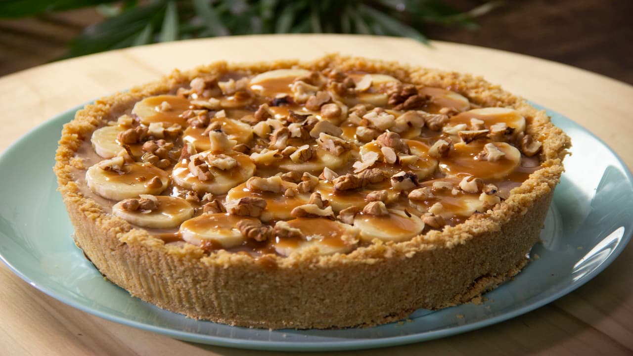 Pay de plátano con cajeta