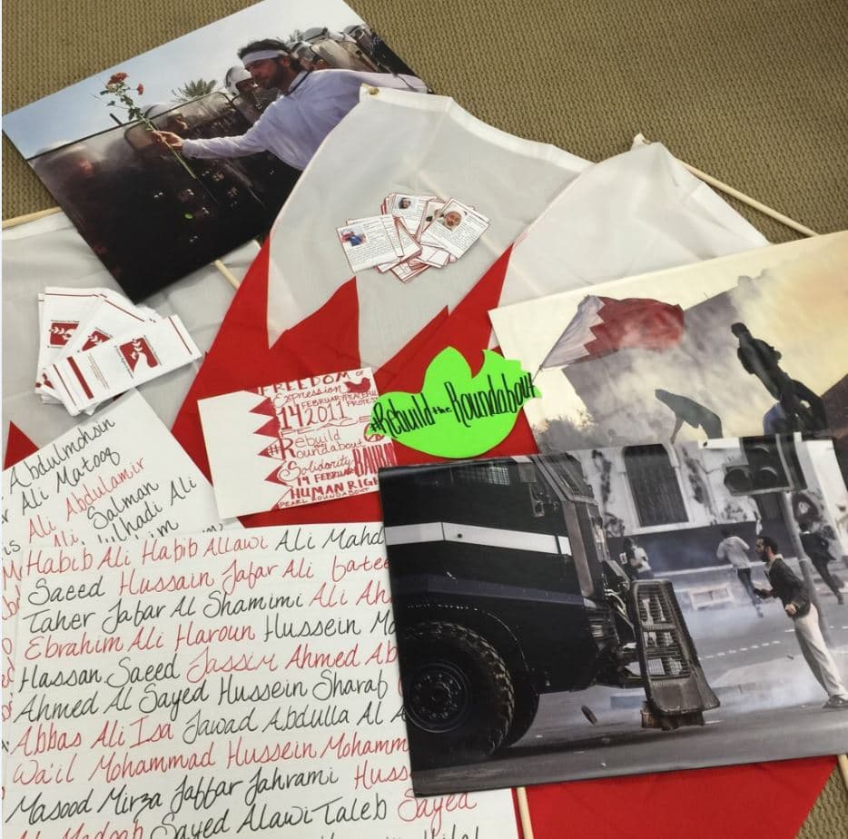 Imágenes de la protesta pacífica en Baréin