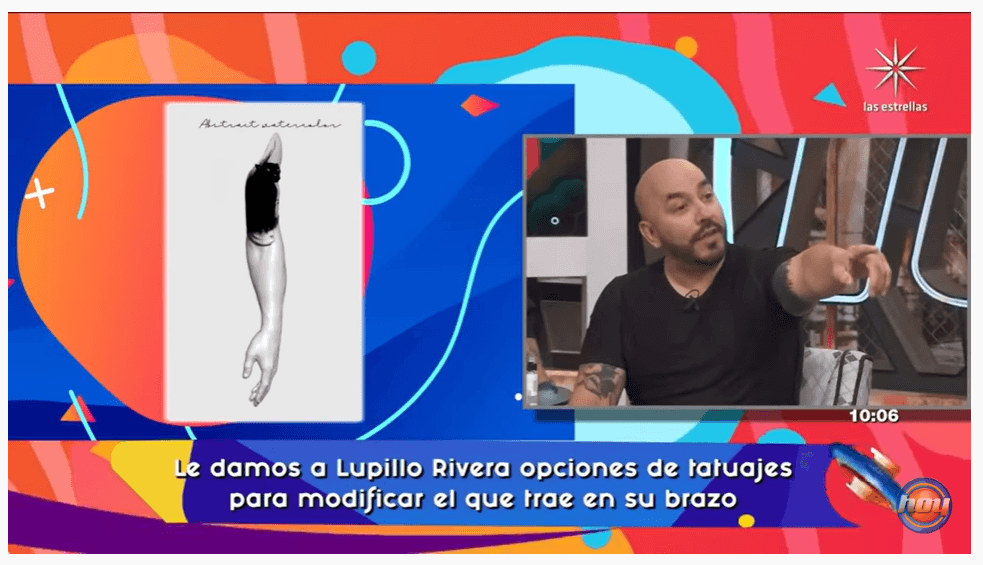 El segundo diseño fue este: "Tenemos algo para mantener un poco la mancha, pero le agregué una
<b>pantera</b> y le agregué como unos brochazos de acuarela".
<br>
