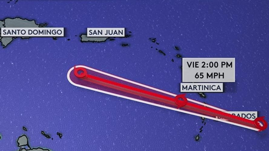 Elsa se convierte en huracán categoría 1 y continúa su trayectoria por el Caribe