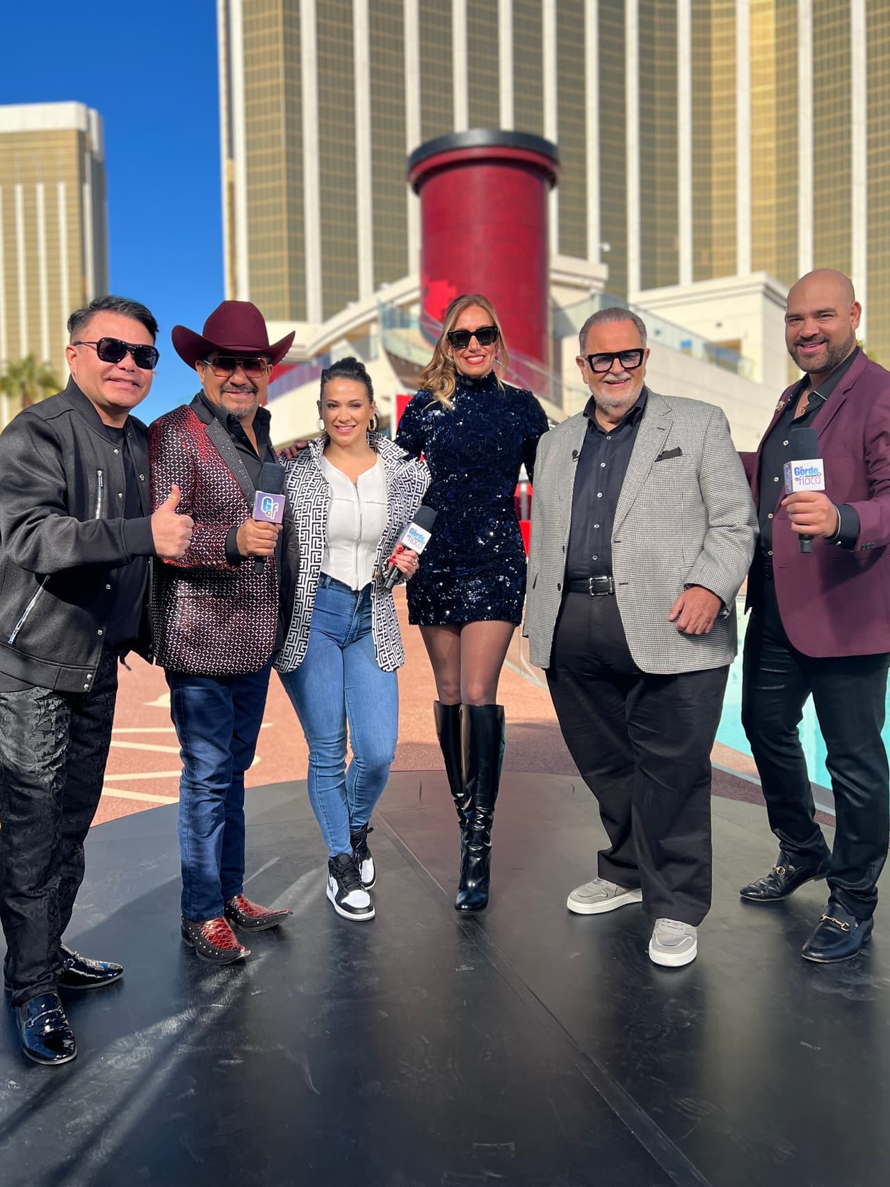 Antes de la gran noche, los locutores estuvieron en vivo junto a 
<b>Lilie Estefan</b> y 
<b>Raúl de Molina</b> en 
<b>El Gordo y La Flaca</b>, para contarles sobre su semana en 
<b>Las Vegas</b>.