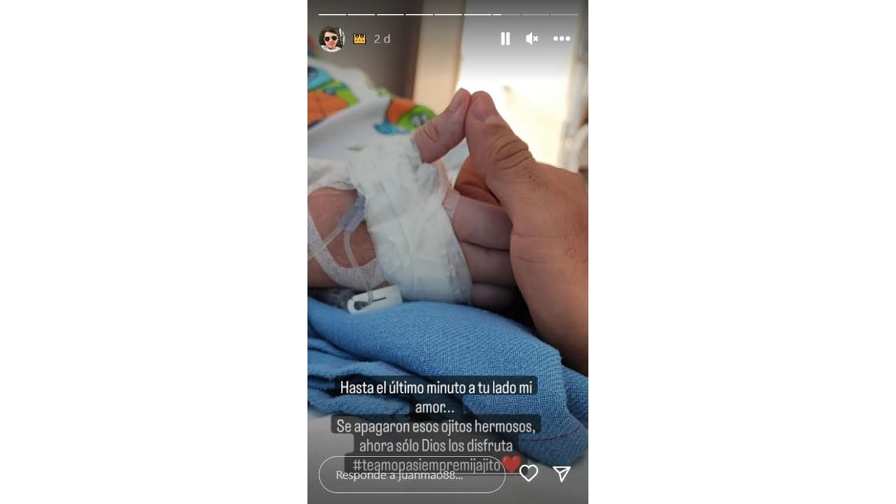 Juan Mao compartió esta imagen al despedirse de su hijo.