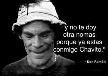 Muchos memes hacen alusión al reencuentro entre Don Ramón, interpretado por el actor Ramón Valdés, quien falleció en 1988, y Gómez Bolaños.(Fotografía tomada de Twitter)