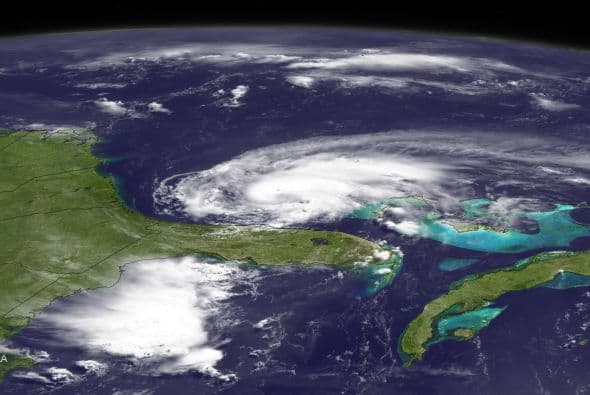 Esta es una vista satelital de la tormenta.