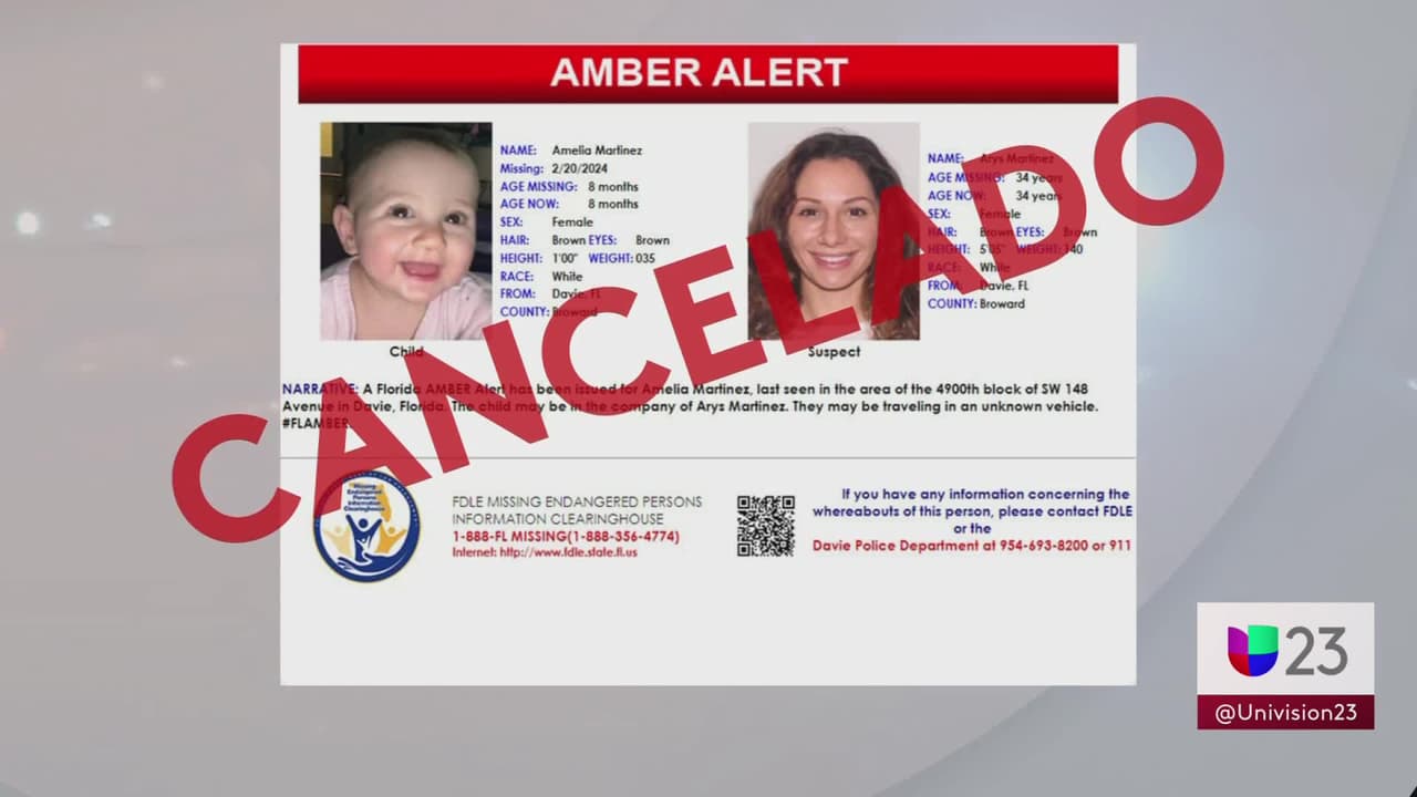 Hallan sana y salva a bebé de 8 meses que había sido reportada como desaparecida en Broward