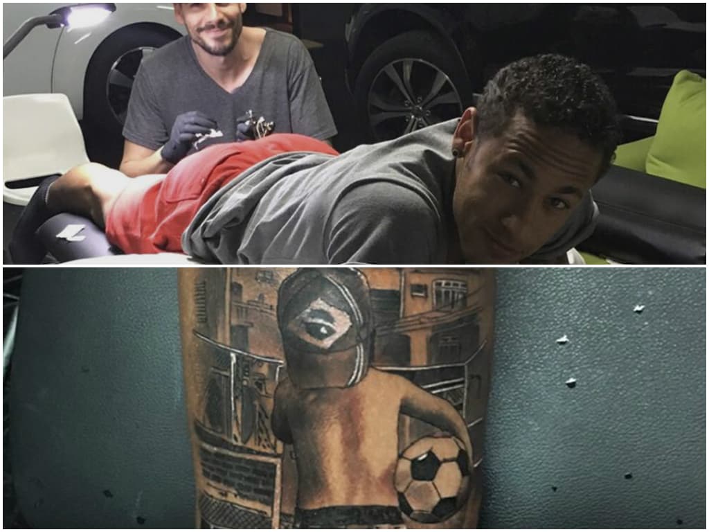 Neymar recuerda sus orígenes con un tatuaje