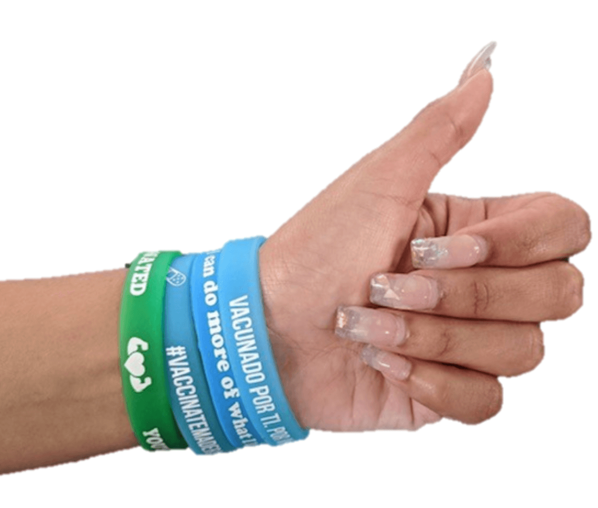 Los residentes del 
<b>condado de Madera </b>que decidan participar y estén 
<b>completamente vacunados pueden recoger una pulsera </b>
<i>#VaccinateMadera</i> en los lugares identificados. Para obtener una pulsera, las personas deberán mostrar su 
<a href="https://www.univision.com/local/fresno-kftv/estados-unidos-exigira-vacuna-covid-19-para-solicitantes-residencia-permanente">tarjeta de vacuna física o digital. </a>