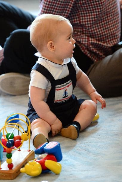 Aunque todos rondan los ocho meses, George era más alto y corpulento que los otros bebés.