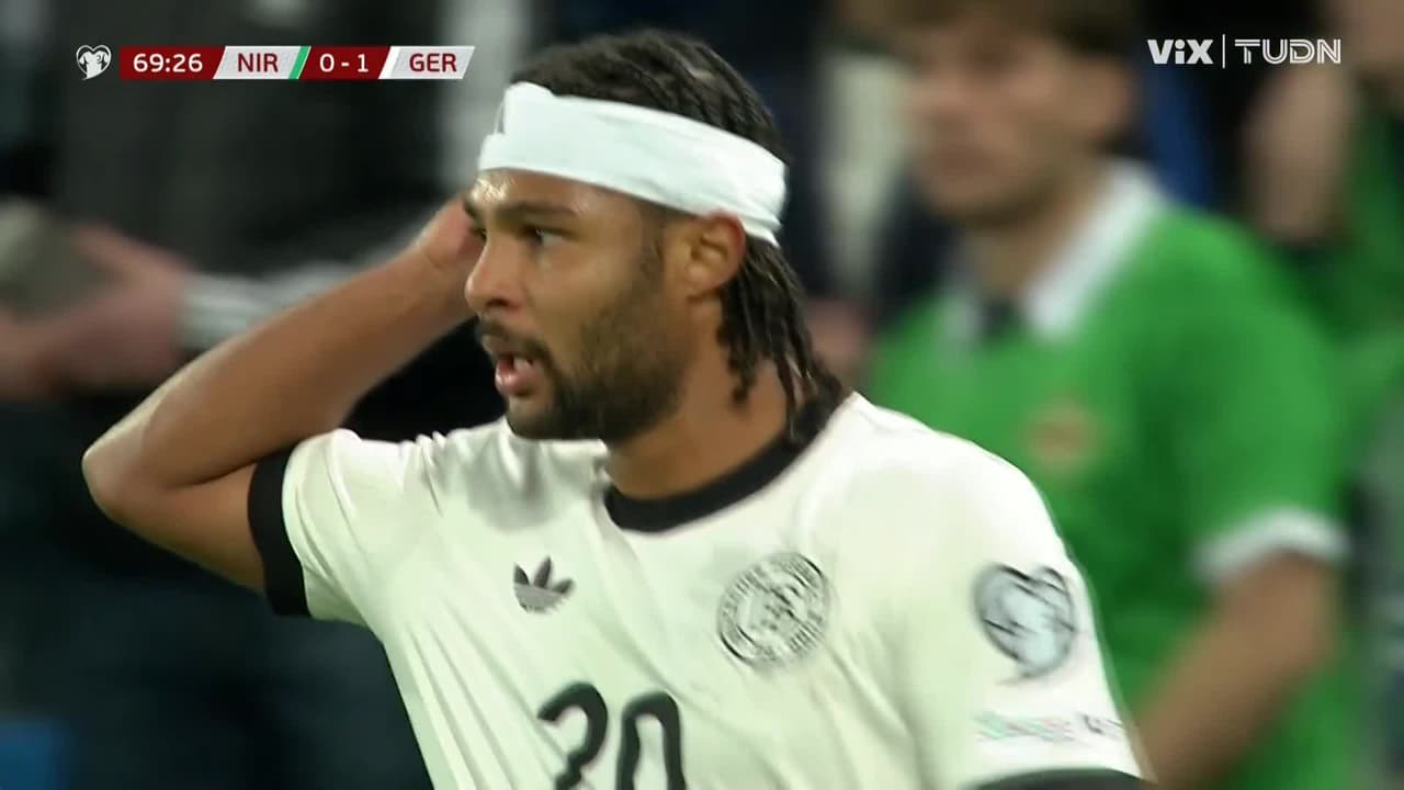 ¡Potente disparo de Gnabry y casi cae el segundo gol de Alemania!