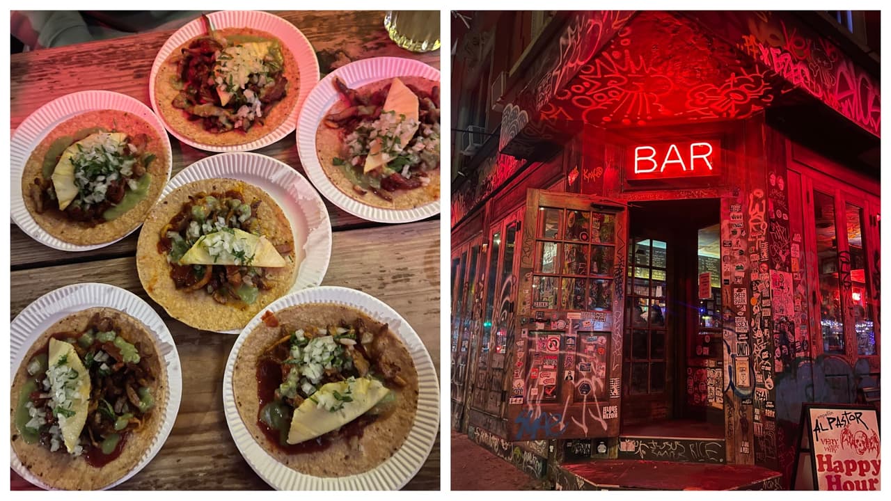 Tacos, burritos y margaritas de pepino picante en East Village