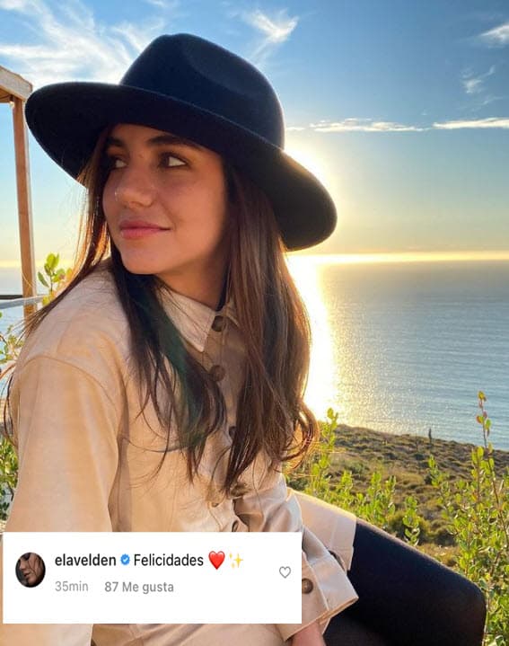 <b>Ela Velden</b> no se quedó atrás y externó sus felicitaciones.