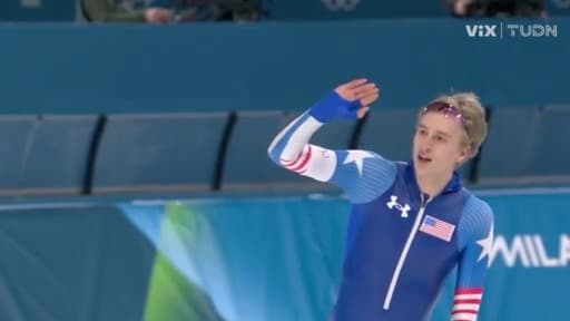 RECORD OLIMPICO STOLZ ESTADOS UNIDOS OK Patinaje de velocidad l Persecución por equipos (F) - cuartos / 500 m masculino