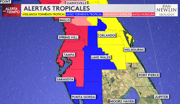 Justo por estos vientos podemos tener olas que alcancen los 6 pies de altura esta tarde, con un riesgo moderado por corrientes marinas. Estas son las alertas tropicales emitidas en Florida Central.