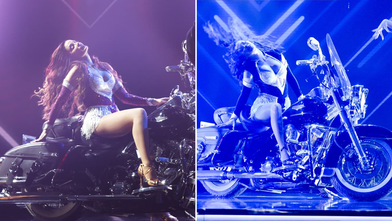 En la octava gala de Mira Quién Baila a Dayanara le tocó bailar una samba con el tema 'Jazz Machine'. Ana Patricia escogió la misma coreografía para la gran final.