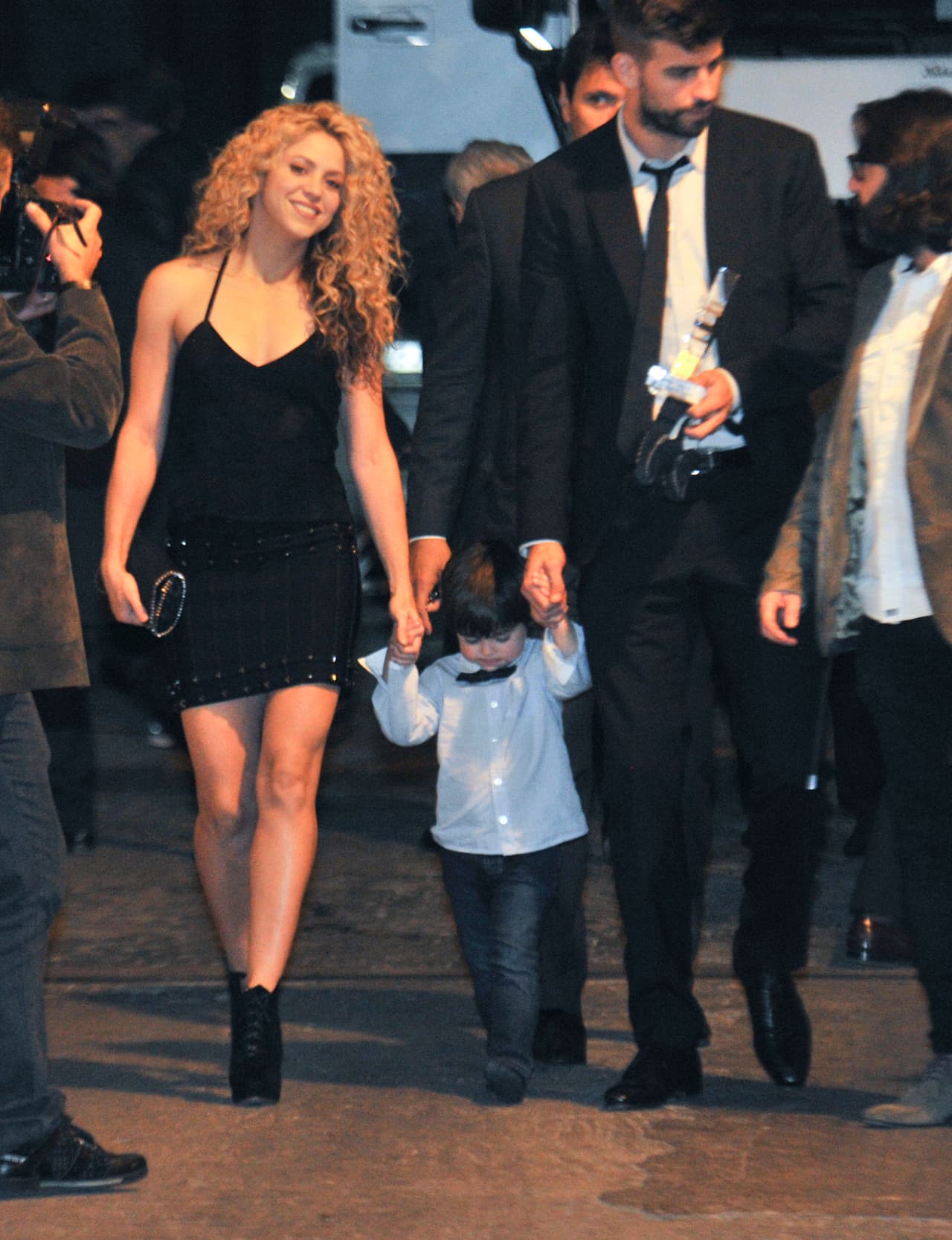 A pesar del estrés, la familia salió muy sonriente