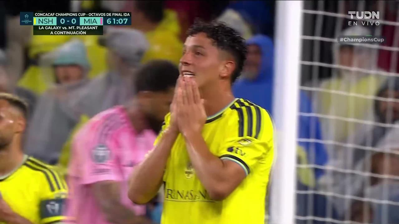 ¡Se salva el Inter Miami! El tiro de Madrigal pasa por un costado