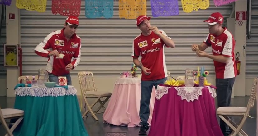 Sebastian Vettel y Kimi Raikkonen se preparan para el GP de México