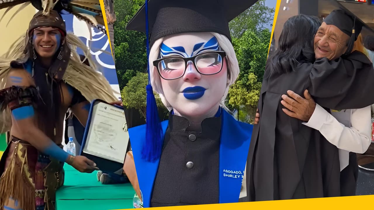 Graduaciones tan originales, que nadie las olvidará: un joven usó un traje prehispánico