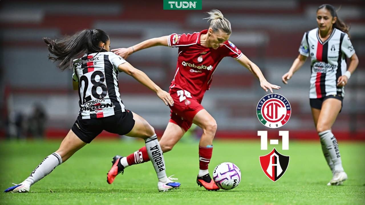 Toluca y Atlas empatan en la Jornada 3 del Torneo Apertura 2026 de la Liga Femenil