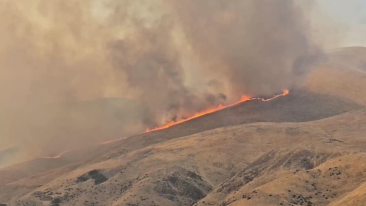 Incendio forestal avanza rápidamente en el condado de Kern y obliga el cierre de la Autopista 5