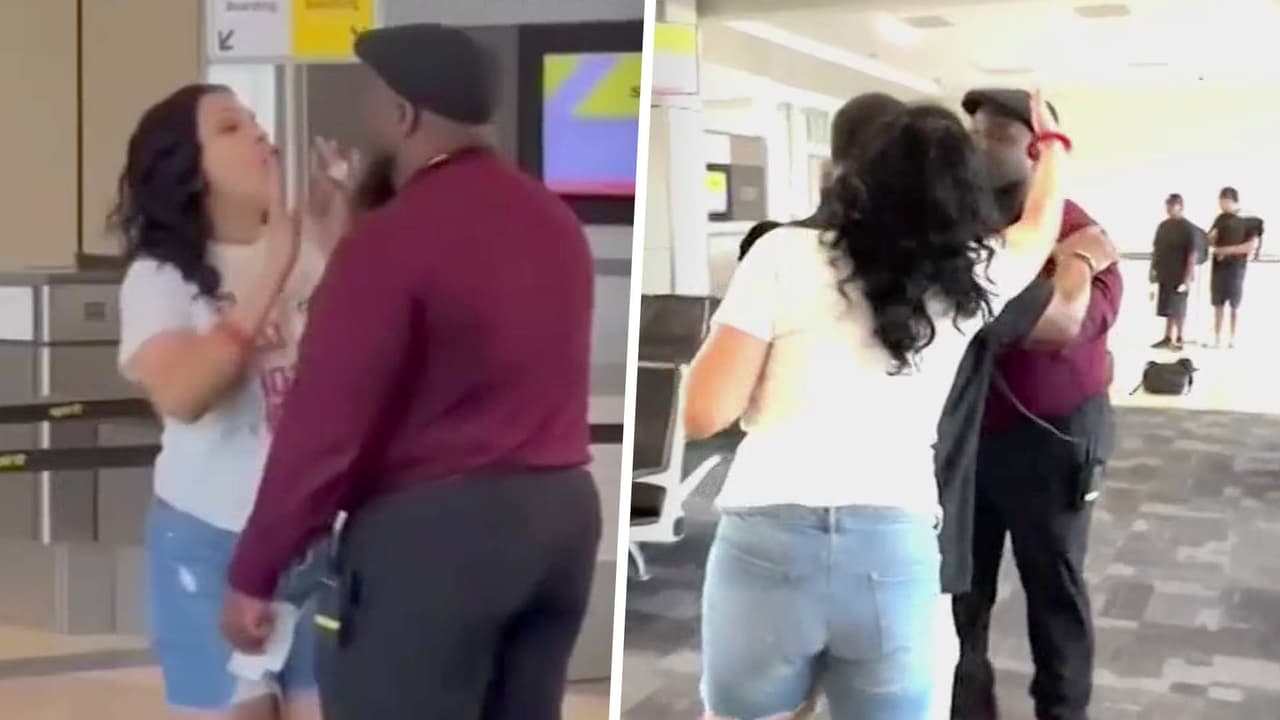 En video: empleado de aerolínea es captado peleando a golpes con una pasajera