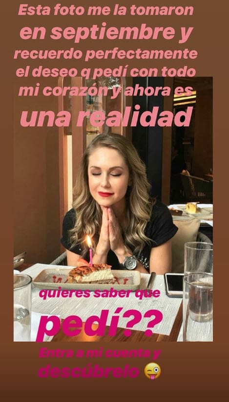 La actriz deseaba embarazarse desde hace algunos meses y confesó que este fue su deseo de cumpleaños el año pasado.