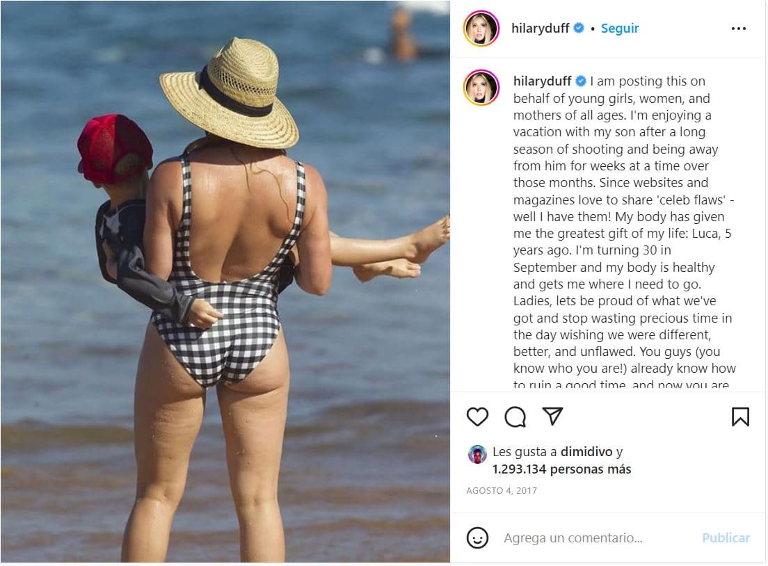 Hilary Duff muestra su celulitis