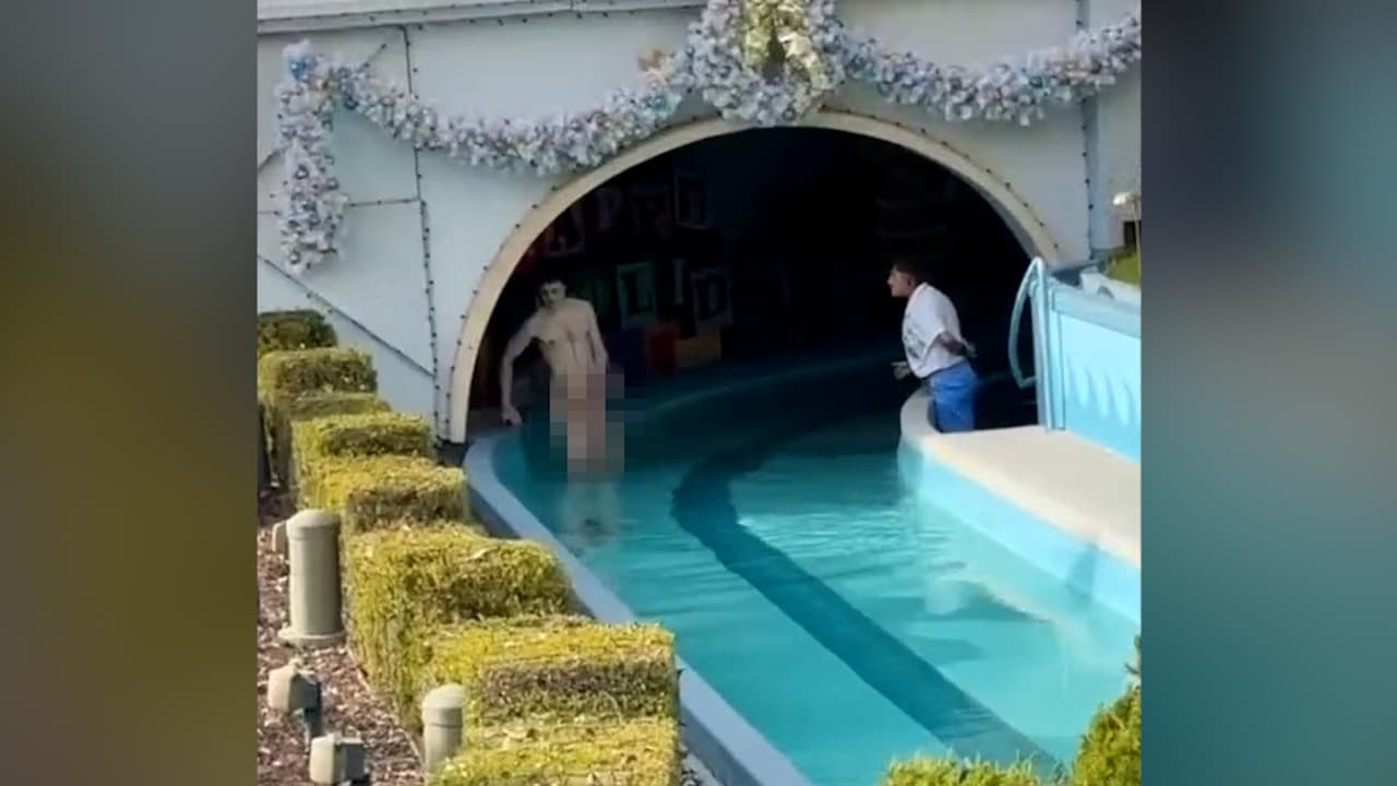 Según informó Jon McClintock, vocero de la policía de Anaheim, 
<b>el individuo se bajó de un bote de la atracción y comenzó a caminar desnudo por los escenarios.</b> Los empleados del parque detuvieron la atracción y se reportó el incidente hacia la 1:30 pm del domingo.